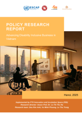 A cover page with a group of people in a meeting room. 