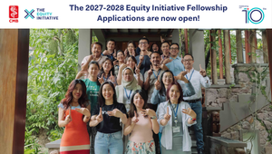 Banner: A group of Equity Initiative Fellows with the text: The 2027-2028 Equity Initiative Fellowship, Applications are now open.