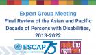 Meeting title with ESCAP logo and Make the right real logo